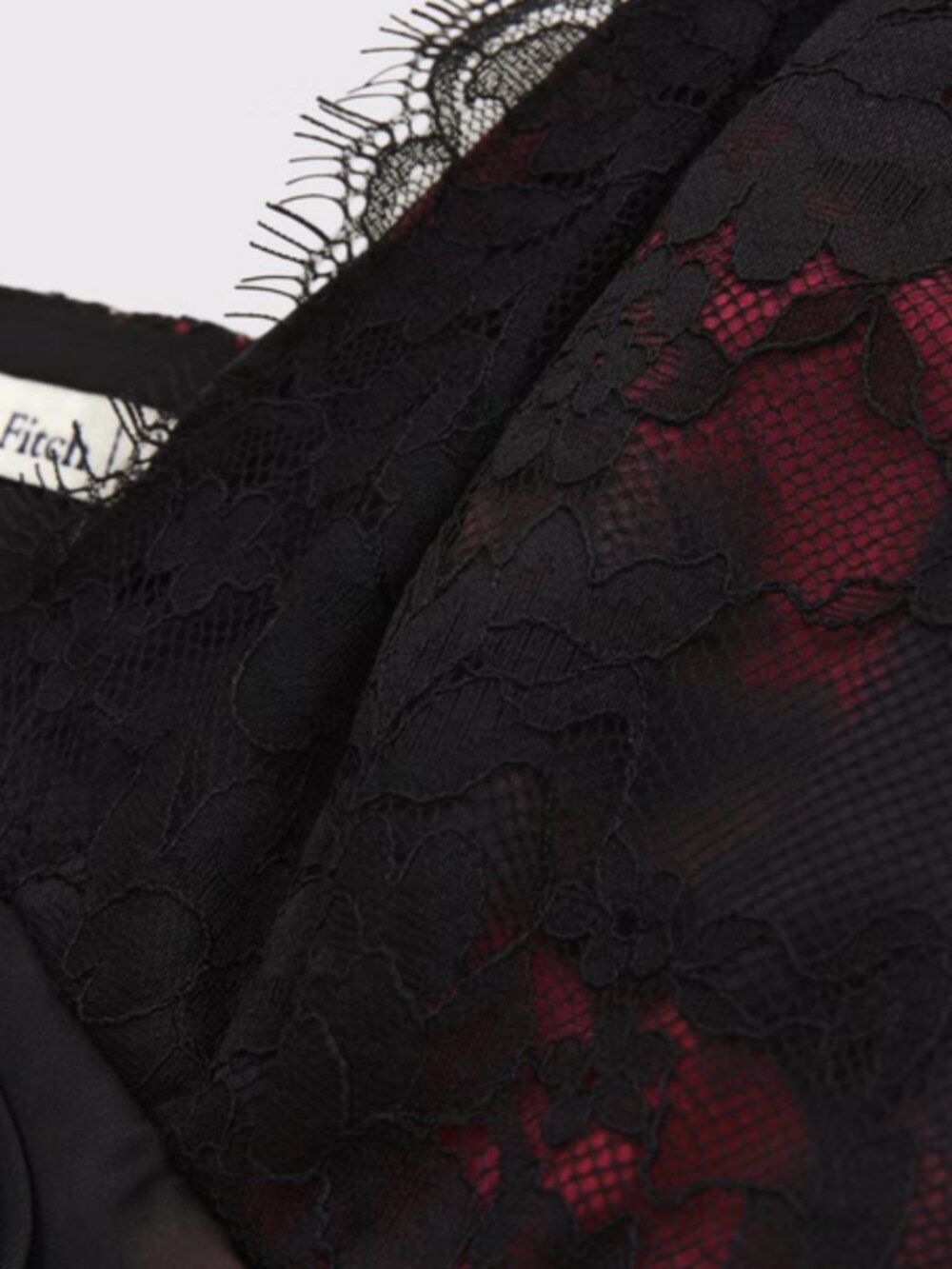 Abercrombie & Fitch Bella Tie-Front Cami NWT | Black & Red Lace Satin Top | Size - Picture 4 of 8
